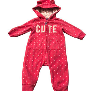 Carters “Cute” Polka Dot Zip up